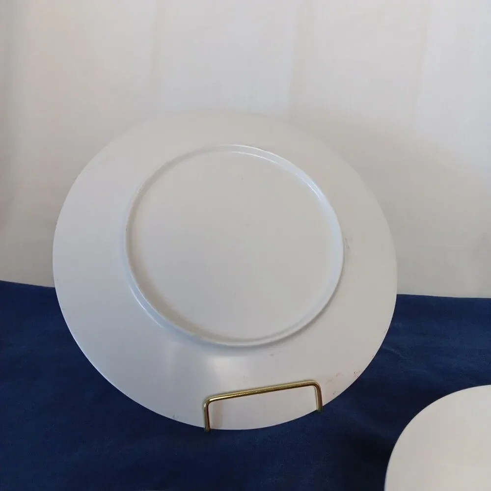 Disney Pottery Barn Plastic Dishes Winter and Fall Mickey Minnie Mouse Flaws